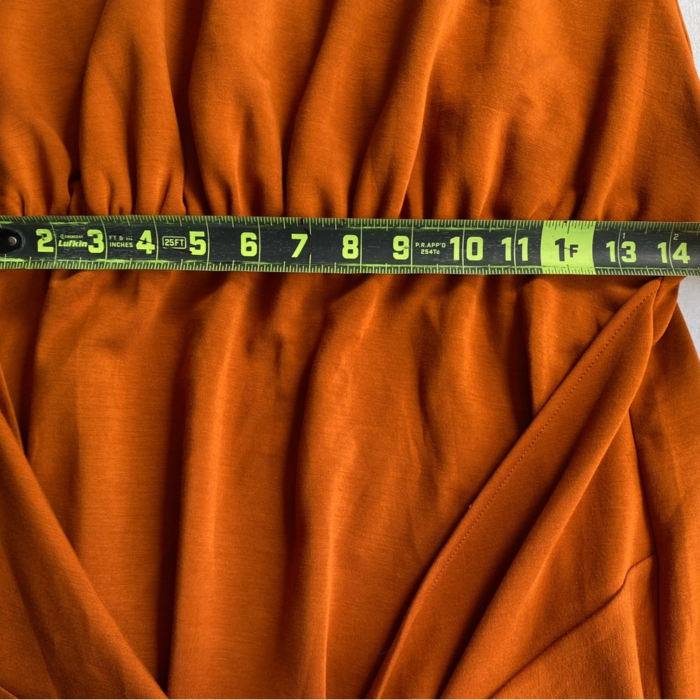 NWT Free People Runaway Womens Knit Wrap Mini Dress Brandy/Orange Size L - Picture 11 of 15